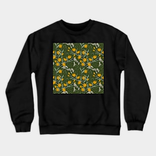 Wildflowers in Green Crewneck Sweatshirt